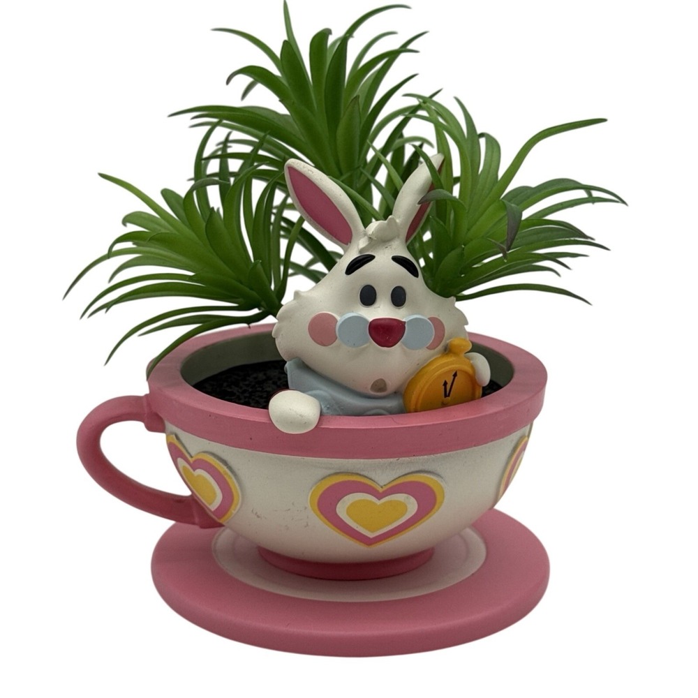 Disney Store White Rabbit Tea Cup Succulent Planter by Jerrod Maruyama